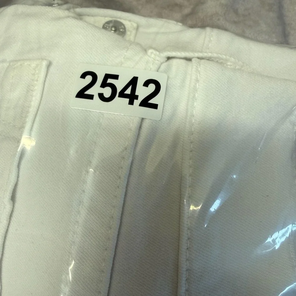 True Religion Jeans Mens 34x32 White Rocco Relaxed Skinny No Flap Denim Stretch